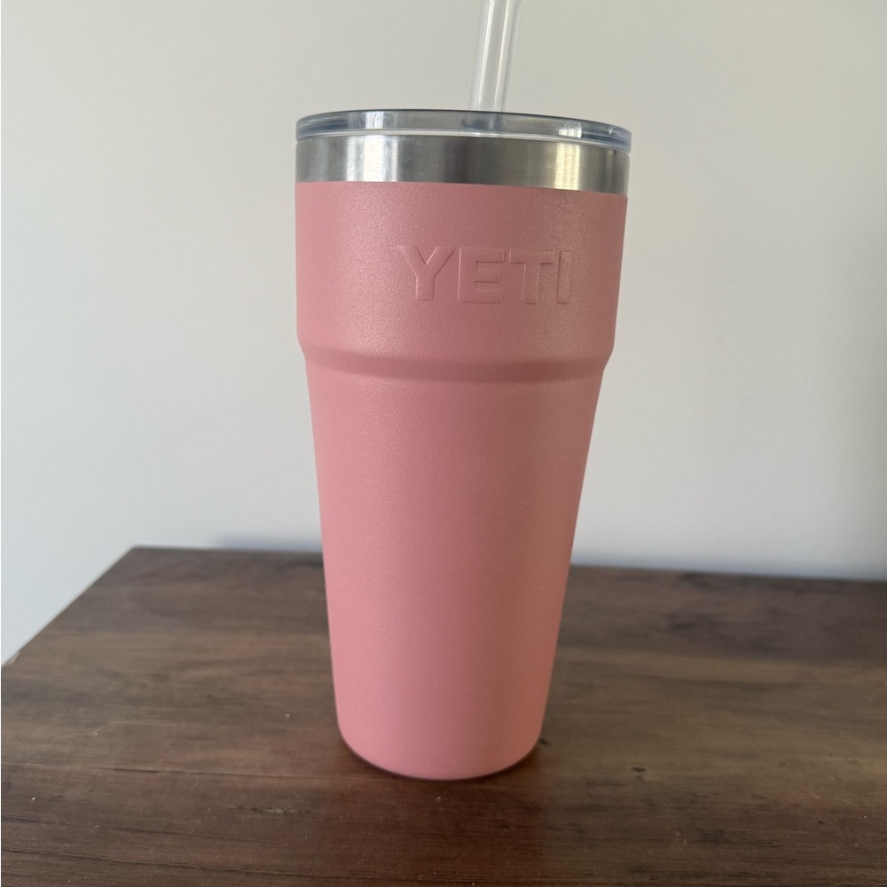 YETI 26 oz Stackable Rambler in Color Sand Pink - Picture 7 of 7